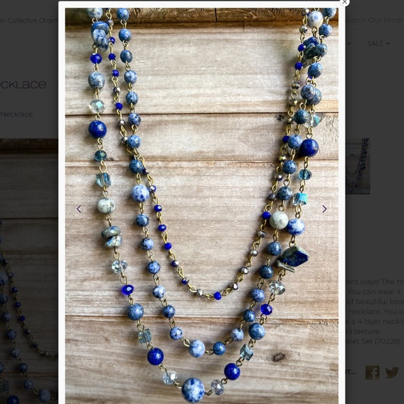 Bohemian “ Gena “ Magnetic Adjustable Beaded Necklace R1A - Picture 3 of 5